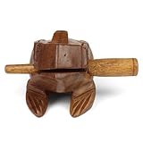 Mittelgroßer quakender Klangfrosch, Güiro – Holz,...