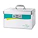 Produktbild WSWJJXB Pillenschachtel Medizin Ambulante Medizinische Notfallbox Aufbewahrungsbox Aluminium-Hausarzneikasten (Size : L25.7CM)