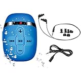 Sigomatech 8GB Schwimmen mp3 Spieler mit kurzen Schnur Kopfhörer (3 Typ Swimbuds), ein weiteres Audio-Verlängerungskabel für Art von Sport, Shuffle-Funktion