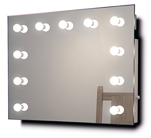 Diamond X Collection Miroir De Maquillage Hollywood Lampes LED Graduables Blanches Chaudes K95Ww