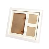 Fontic 28,5x23cm Baby Bilderrahmen für Handabdruck und Fußabdruck Gipsabdruck aus Echtholz Babyrahmen mit sicherem Acrylglas und SGS zertifizierten Abdruckmasse, Pate Geschenk Geburt Taufe - 3
