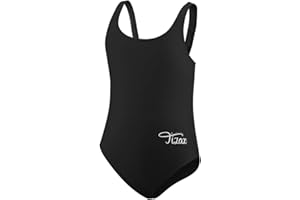 TIZAX Traje de Baño de Una Pieza para Niña UPF 50+ Bañador Deportivo para Niñas Racerback Correa Gruesa