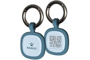 ‎PAWAII Pawaii Hundemarke, Personalisierte Hundemarken, QR Code Adressanhänger für Hunde und Katzen,Dog Tag mit Haustier Online Profil, Geräuschlos und Verschleißfest Silikon Hunde Tag Namensanhänger