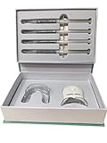 Vanity Affair ® Home Teeth Whitening Kit, with 100% Money Back Guarantee. Professional Teeth Whitening with LED Laser Light, includes 4 Gel Packs. Peroxide Free Dental Grade Gel for Professional Dental Care.