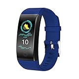 GBVFCDRT Digital Smart Watch Männer Frauen Wasserdichte Pedometer Pulsmesser Fitness Armband Bluetooth Laufen Sportuhren Männer, Blau