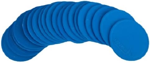 Mini Flatmarkers Space Marker Rubber Non Slip Flat Agility Discs x 20 &amp; Bag (Blue)