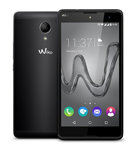 Wiko Robby Smartphone (13,9 cm (5,5 Zoll) Display, 16 GB interner Speicher und 1 GB RAM, Android 6 Marshmallow) schwarz