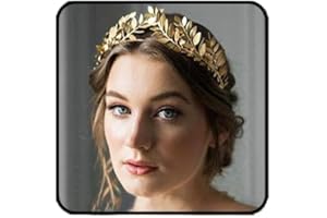 Chargances Leaf Wedding Tiara Headband for Brides Gold Crown Headband for Pageants Wedding Prom Birthday (gold)