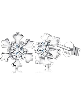 Ohrringe für Damen Silber 925 3A Zirkonia Ohrschmuck für Frau Ohrstecker Mädchen Frau Set Stecker Schmuckset m3crystal...