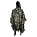 Produktbild Jinxuny Wiederverwendbarer Regenmantel Wasserdicht Tragbarer Regenmantel Kapuze Winddicht Regenponcho Resistent Poncho mit Kapuze und Ärmeln für Männer Frauen Outdoor Aktivitäten, Jungle digital