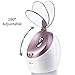 OKACHI GLIYA Facial Steamer Face Steamer Nano Ionic Hot Mist Sprayer and Sauna Inhaler Spa Opening Pores Portable and Professional Skin Care for Blackhead & Acne & Sinus Treatment - Rose Gold