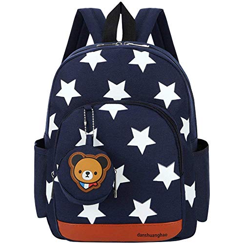 Preisvergleich Produktbild NORSENS Stern Kindergartenrucksack Babyrucksack Kleinkind Dunkelblau für Mädchen / Jungs
