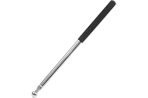 YINGJIE 100cm Extendable Stainless Steel Teacher's Pointer Stick,Retractable Durable Telescopic Handheld Presentation Device with Integrated Lanyard for Classroom Teaching,Office Meetings and Presentations.