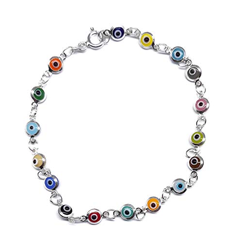 Mystic Jewels By Dalia - Pulsera de Plata Mal de Ojo - 19cm