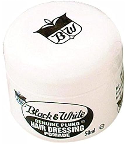 black & white genuine pluko hair dressing pomade 12 X Black & White Hair Dressing Pomade fro Long Hold Control Ultra white  200ml