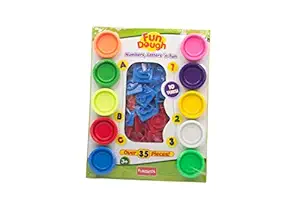 Fundough - Numbers, Letters n Fun, Cutting, Shaping and Learning, 3years +, Multicolor