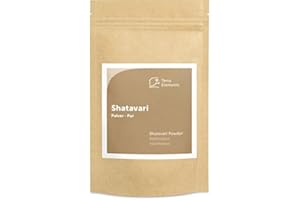 ‎TERRA ELEMENTS Terra Elements Bio Shatavari Pulver 100g I Adaptogen I Ayurvedisches Gewürzpulver I 100% rein I Vegan I Rohkost