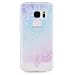 Produktbild MUTOUREN Samsung Galaxy S7 Handyhülle Schutzhülle Hülle Case Transparent Durchsichtig TPU Kristall Clear Case Backcover Anti-Fingerprint Bumper Slimcase-Sonnenblume Blau