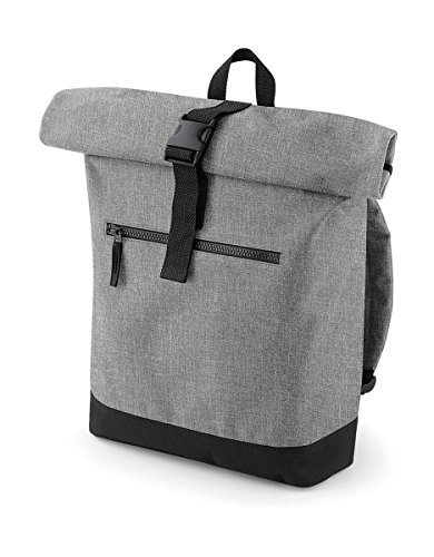 BagBase Roll-Top Backpack, Größe:32 x 44 x 13 cm, Farbe:Grey Marl/Black