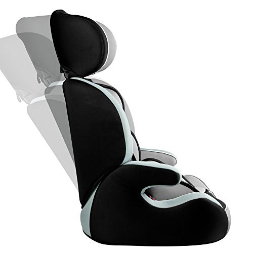 XOMAX XM-K3 Grey Autokindersitz + Gruppe I / II / III (9 – 36 kg) + ECE R44/04 geprüft + Farbe: Grau, Hellgrau, Schwarz + mitwachsend + 5-Punkte-Sicherheitsgurt + Kopfstütze verstellbar + Rückenlehne abnehmbar + Bezüge abnehmbar & waschbar - 8