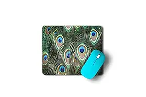 Peacock Feathers Mouse pad|Rubber Base Rectangular Mouse Pad for Wireless Mouse|Anti-Slippery Dust Free Mouse Pad for PC and Laptop|Friendly for All Types of Mouse