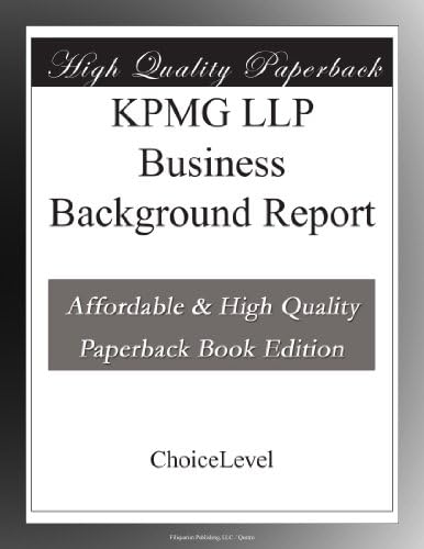 KPMG LLP Business Background Report
