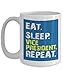 Produktbild Great Gift Idea for Dad, Mom Mug 11 OZ -Eat Sleep Vice President Repeat - Unique Vice President Gifts for Mom and Dad, Papa, Grandpa from Daughter, Son, Granddaughter - Ceramic Cup White