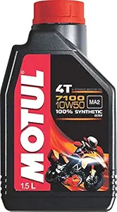 Motul 7100 4T 10W-50 API SN Fully Synthetic Petrol Engine Oil for Bikes (1.5 L)