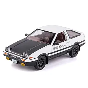 BDTCTK 1/20 Toyota AE86 Initial D Model Car, Zinc Alloy Pull Back Toy car with Sound and Light for Kids Boy Girl Gift(Black)