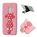 Produktbild KingSang Huawei P10 Lite Hülle, Silikon Tasche Rose Fuchs Tupfen Rückschale Pink Fox Polka Dot Design Ultra Dünn Schutzhülle für Huawei P10 Lite Soft Case TPU Cover - Rosa