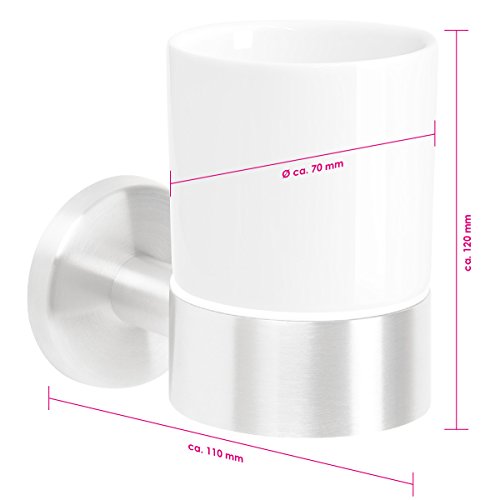 bremermann® Bad-Serie PIAZZA – Wandhalter mit Keramik-Becher KERAMIK-EDITION - 5