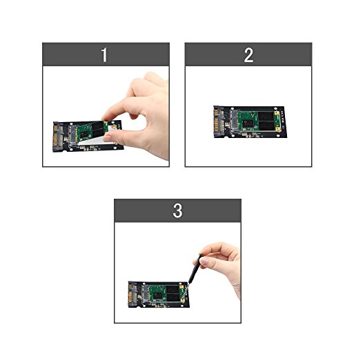 ELUTENG mSATA SSD Gehäuse 6Gbps mSATA auf 2,5″ SATA Adapter für 30x50mm mSATA SSD Festplatten geeignet für Notebook/Laptop und Desktop-PC mSATA SATA Konverter Adapter - 6