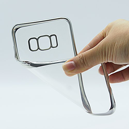 Funda Galaxy S8 Plus BIGMEDA Carcasa Samsung Galaxy S8 Plus TPU Flexible Silicona Protectora Case Ultra Slim Transparente Ultra Hibrida Protectora Case Cover para Samsung Galaxy S8 Plus Bumper Plata 