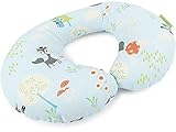 Priebes Nackenhörnchen Dieter | Kinder Schlafkissen | Nackenstütze, Nackenkissen mit Stützfunktion | Verhindert das Abkippen des Kopfes im Schlaf | 100% Baumwolle waschbar, Design:füchse