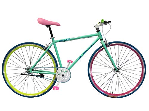 Helliot Bikes Soho 14 - Bicicleta Fixie Urbana, Unisex Adulto, Verde, 