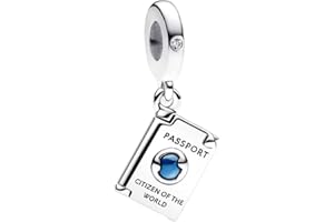 PHCLASY Summer Sea Animals Blue Charm compatible avec bracelet et collier pendentif en argent 925 sterling bijoux d'été femmes perles charme, cadeau d'anniversaire