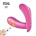 Produktbild Butterfly Vibrator G-Punkt Dildo Vibratoren für Sie Klitoris Stimulation mit Stoßfunktion und Fernbedienung, Analvibrator Paarvibratoren mit Heizfunktion, Doppeltem Motor, Wasserdicht,Rosa