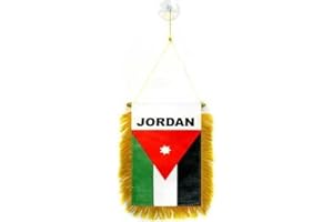 AZ FLAG Wimpel JORDANIEN 15x10cm - JORDANISCHE Mini Flagge 10 x 15 cm - Auto Pennant spezielle Auto