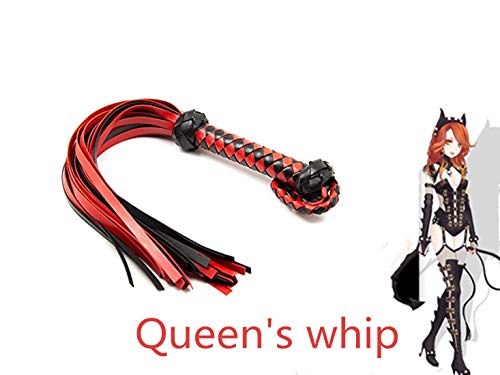 Fouet en cuir frangé, fouet de jeu, fouet de reine cosplay.