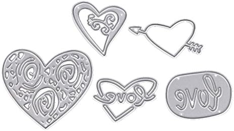 Logres Love Heart Metal Cutting Dies Stencil Scrapbook Mould Album Paper Card DIY Decor