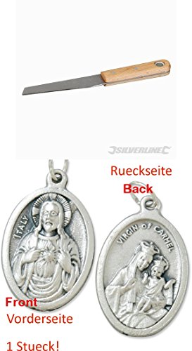Preisvergleich Produktbild Kittmesser, Schweizer Form, 20 mm, Glasermesser,Multifunktionsmesser,Lei... (929977427593) mit Anhänger Herz Jesu 2,5cm