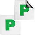 P Plates Magnetic New Driver Pack of Two Pass Plates for Car Extra Thick 1.1mm Ideal for New Driver Instruction and Safety