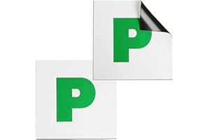 LONOVE BEAUTY PRODUCTS P Plates Magnetic New Driver Pack of Two Pass Plates for Car Extra Thick 1.1mm Ideal for New Driver Instruction and Safety