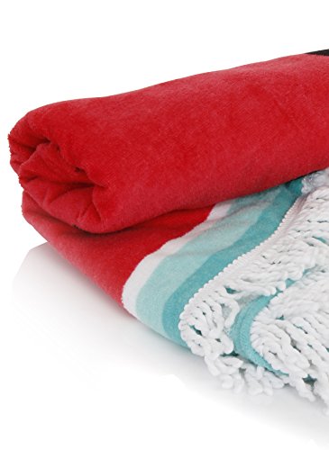 South Beach, Weich Rund Handtuch, Wassermelone und Aztek Design – Wassermelone - 3