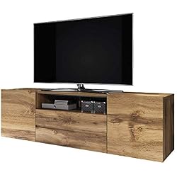 Selsey Bros - Meuble TV/Banc TV (137 cm, Effet chêne wotan)