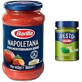 Barilla makarna sosu seti (Napoliten ve fesleğenli pesto, 400 g ve 190 g)