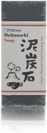 Nippon Kodo Pelican Deitanseki Soap Clay &amp; Charcoal Facial Cleansing Bar Facial Soaps