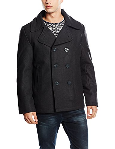Chaqueta Navy Pea de color azul marino, de invierno negro M