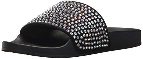 Steve Madden Womens Softey R Slide Sandal Black Multi