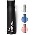 Fles® Schoon - Filter Water Bottle with UV-C Sterilisation Technology - India's First Filter Water Bottle with 7 Layer Insulation, Temp Display & Hydration Reminder (Midnight Black, 500ml)